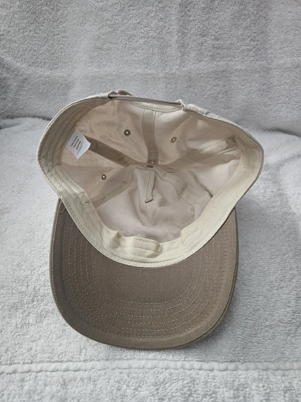 Target Meet Me In Paris Graphic Baseball Cap Womens Two Tone Tan Beige Hat